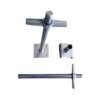 Solid Steel Screw Jack with Base Plate | Adjustable Scaffold Leveling Jack